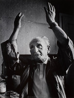 Singing the Yiddish song, 'Who Will Say Kaddish* For Me?" 76 year-old Max Ramenstein of Przemysl bemoans his fate.  There are approximately 50 Jews left in Przemsyl.  In 1939 there were about 20,000.  *(Kaddish is the prayer of remembrance for the dead.) 